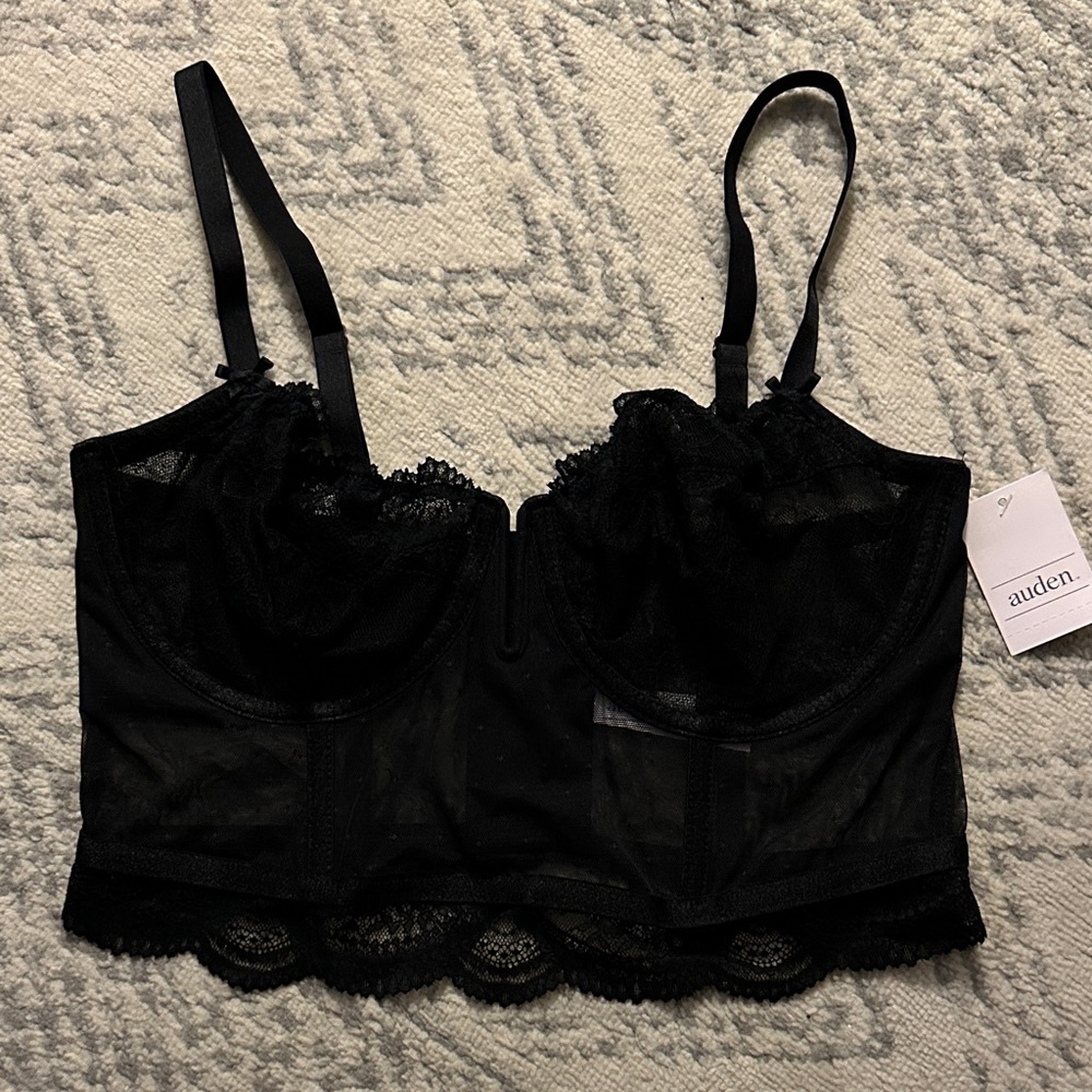 Auden Elegant Black Lace Bra